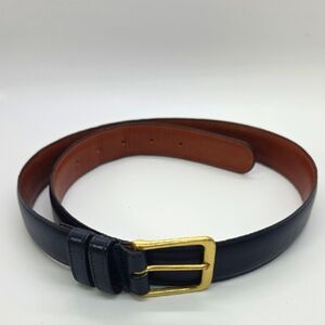 Coach Navy Leather Belt 32